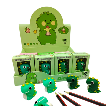 DINOSAUR ERASER 6PCS/CARD