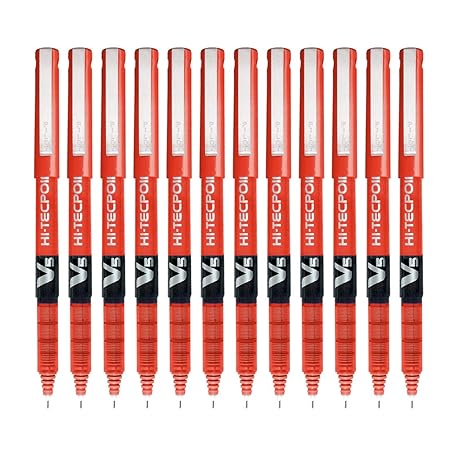 Pilot BX-V5 Hi-Tecpoint Roller Ball 0.5mm,12 Pieces